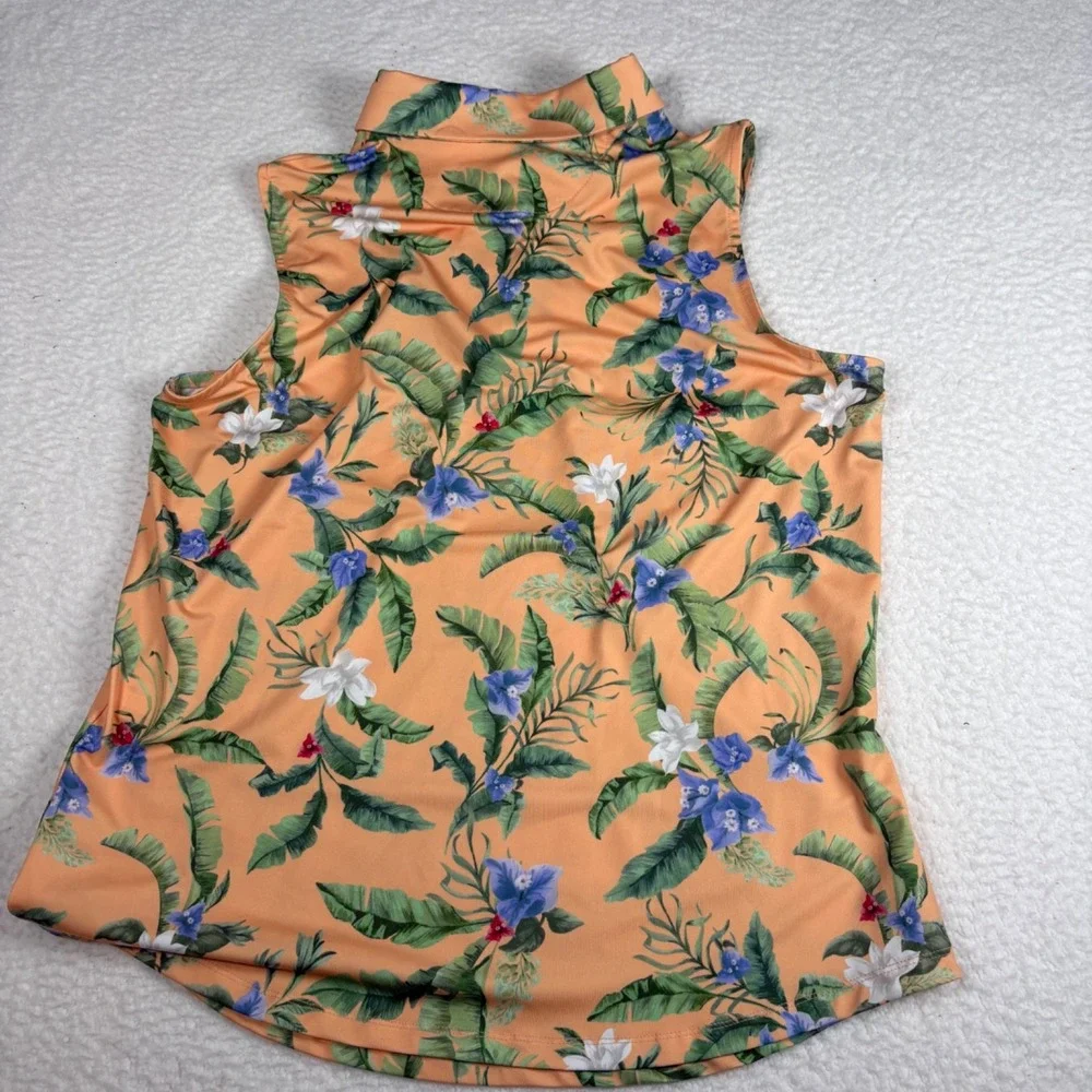 Bad Birdie Women's XL Flora Fiesta Tank No Sleeve Golf Shirt